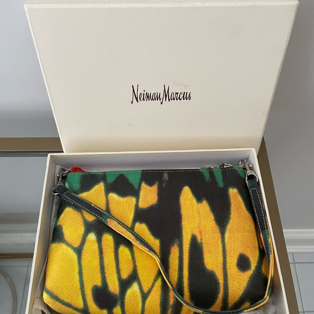 New Neiman Marcus Butterfly Patterned Mini Purse